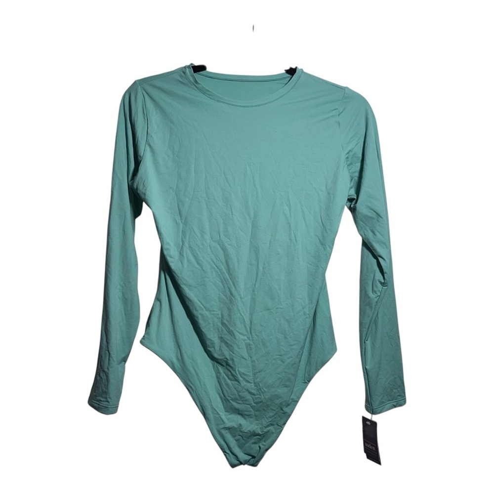 NWT AUDEN Green Thong-Back One-Piece Luxury Collection Super Soft Bodysuit - XL